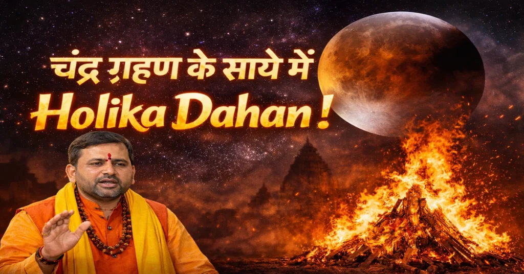 चंद्र ग्रहण के साये में Holika Dahan! 3 मार्च 2026 को ग्रहण के दौरान जलेगी या नहीं? पंडित ने बताया चौंकाने वाला सच