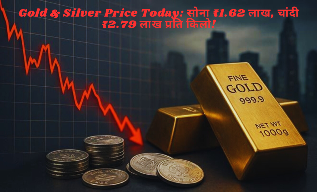 Gold & Silver Price Today: सोना ₹1.62 लाख, चांदी ₹2.79 लाख प्रति किलो! 1 फरवरी 2026 का ताज़ा रेट देखकर रह जाएंगे दंग!