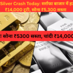 अरे बाप रे! सोना ₹5300 सस्ता, चांदी ₹14,000 टूटी