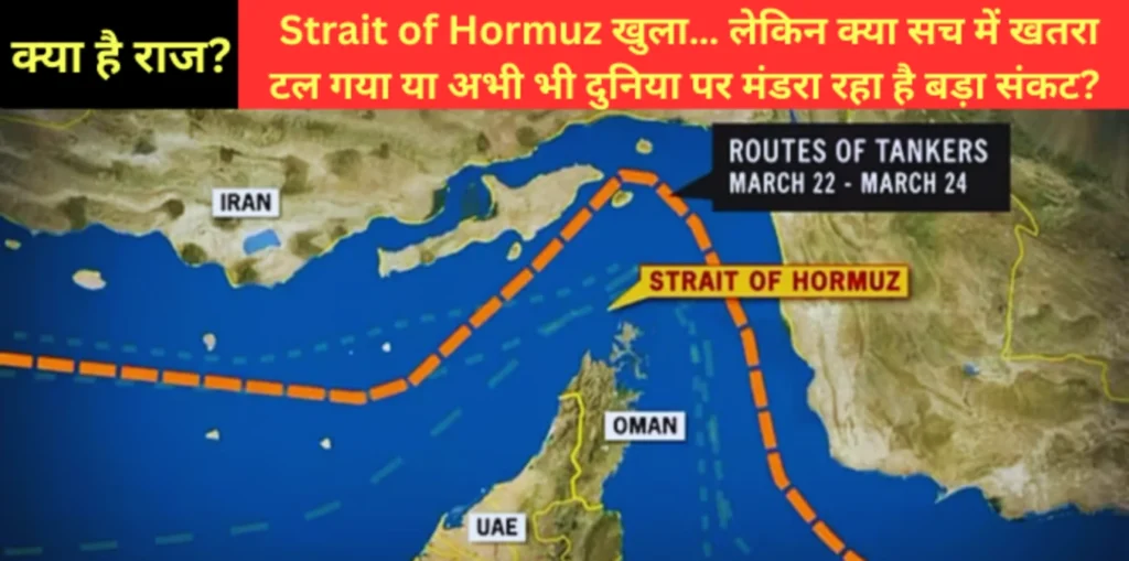 Strait of Hormuz खुला… लेकिन क्या सच में खतरा टल गया या अभी भी दुनिया पर मंडरा रहा है बड़ा संकट? जानिए पूरी जानकारी!